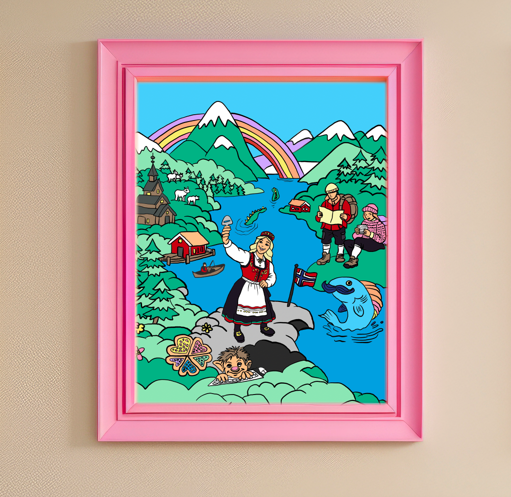 Norge i rødt, hvitt og regnbue