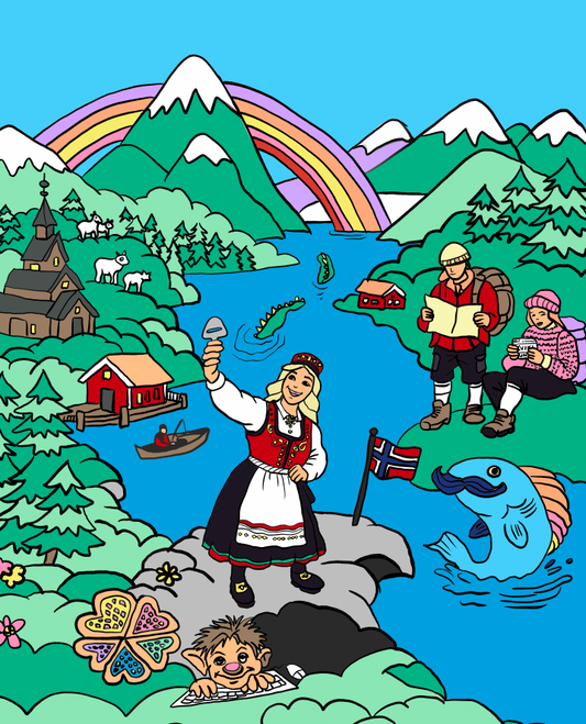 Norge i rødt, hvitt og regnbue