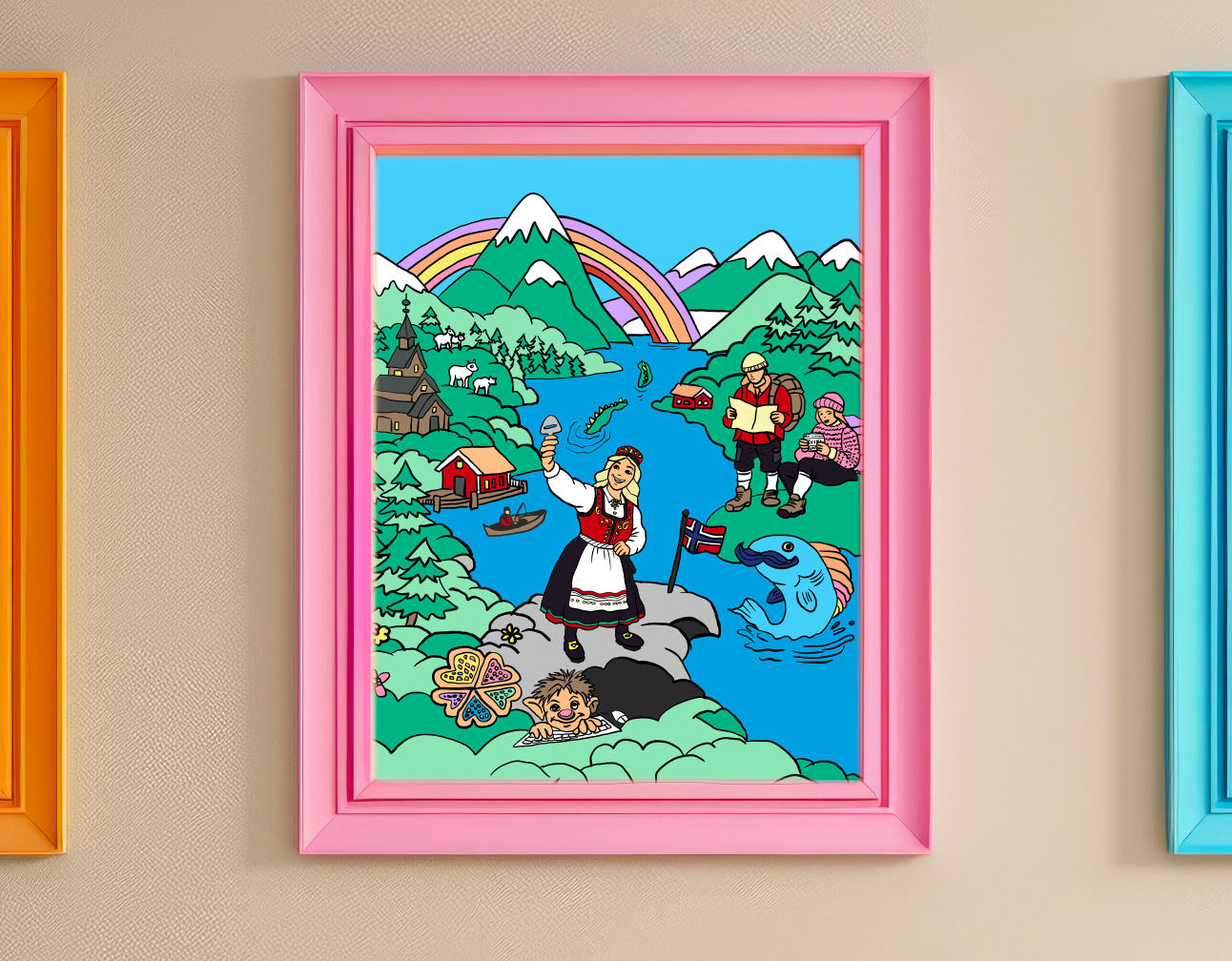 Norge i rødt, hvitt og regnbue